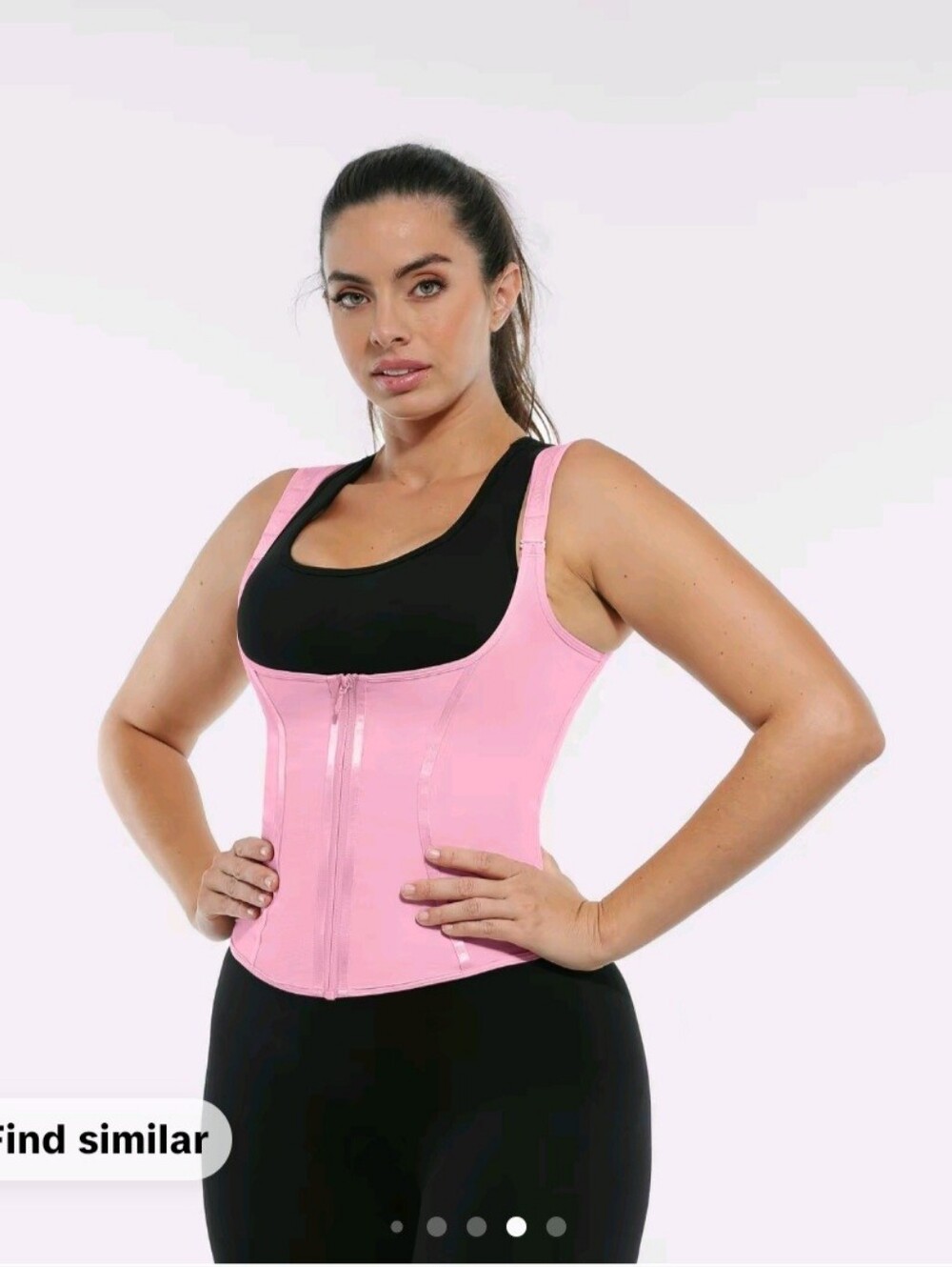 High-Compression Pink Waist Trainer Vest for Women